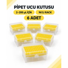 Labolist Pipet Ucu Kutusu 2-200UL Için - Mikropipet Tip Box 96 Lı Rack - 6 Adet