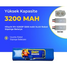 Ümit Maker Hitachi RV-X20DP 3200 Mah 14.4V Robot Süpürge Batarya