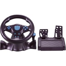 Kazan Hobi 4'ü 1 Arada Titreşimli Oyun Direksiyonu, Pedal Dahil, Usb, Pc/xbox 360/PS3/PS2 Uyumlu