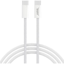 Kazan Hobi BL74 Örgülü 60W 1.2m Data ve Şarj Kablosu, Bükülmeye Dayanıklı, Hızlı Şarj, Type-C To Type-C