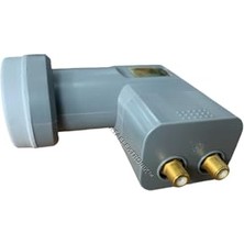 Kazan Hobi 0.1db Çift 2 Çıkışlı Hd Twin Lnb, Gold Uçlu Hd 3D 4K