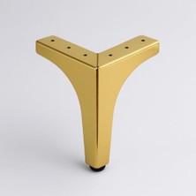Kazan Hobi 12 cm Gold Altın Metal Dayanıklı Dekor Mobilya Ayağı Modern Tasarım Koltuk Sehpa Masa Tv Ünitesi