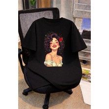 Vodexa Oversize Çocuk Genç Tişört %100 Pamuk Baskılı Rahat Kalıp Günlük Şık T-Shirt