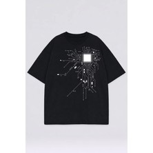 Vodexa T-Shirt Oversize Unisex %100 Pamuk Baskılı Rahat Kalıp Şık Premium Tişört