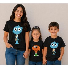 Vodexa Anne Kız Kombin Oversize Tişört Twin T-Shirt %100 Pamuk Rahat Kalıp (Tekli Olarak Satılmaktadır)