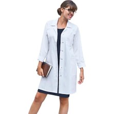 Kazan Hobi Klasik Yaka Uzun Boy Beyaz Doktor Öğretmen Önlüğü