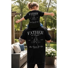 Vodexa Baba ve Kız Çocuk Oversize Tişört –father Baskılı (Tekli Satılmaktadır)