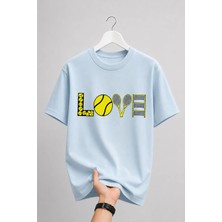 Vodexa Unisex Oversize Tennis Baskılı T-Shirt %100 Pamuk Tenis Temalı Rahat Kalıp Kısa Kollu Tişört