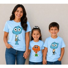 Vodexa Anne Kız Kombin Oversize Tişört Twin T-Shirt %100 Pamuk Rahat Kalıp (Tekli Olarak Satılmaktadır)