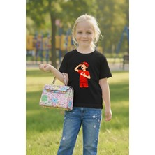 Vodexa Çocuk T-Shirt 23 Nisan Egemenlik ve Çocuk Bayramı Tişört Unisex %100 Pamuk Baskılı Rahat Kalıp