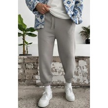 EYDAMOON Erkek Kışlık Oversize 3 Iplik Bel ve Paça Lastikli Eşofman Altı