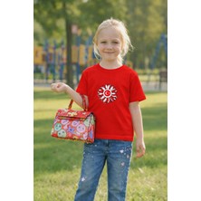 Vodexa Çocuk T-Shirt 23 Nisan Egemenlik ve Çocuk Bayramı Tişört Unisex %100 Pamuk Baskılı Rahat Kalıp