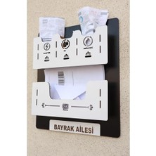 Kazan Hobi Ahşap Apartman Ortak Fatura ve Posta Kutusu, Siyah Beyaz, 8692016072564