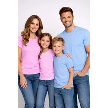 Vodexa Aile Kız Çocuk Kombin Oversize Tişört Twin T-Shirt Karışık Baskısız Baskılı (Tekli Satılmaktadır)