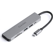Kazan Hobi USB 3.1 Type-C 6 In 1 Hdmı/tf Sd Kart Okuyucu/usb 3.0 & USB 2.0/usb-C Pd Dönüştürücü Çevirici Hub (DK-AC-U31X38)