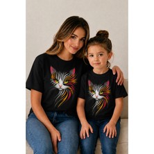 Vodexa Anne Çoçuk Oversize Tişört Kombin Twin T-Shirt %100 Pamuk Rahat Kalıp (Tekli Olarak Satılmaktadır)