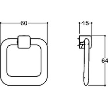 Kazan Hobi Altın Rengi, 60 mm Sallantılı Mobilya Kulp