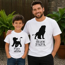 Vodexa Baba Çocuk Oversize Tişört Aslanlar Baskılı (Tekli Satılmaktadır)