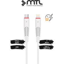 Mtl 60W Type-C To Lightning Turbo Hızlı Şarj ve Data Kablosu 2 Metre MT2212