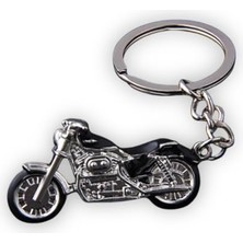 Kazan Hobi Motosiklet Tasarımlı Anahtarlık, Siyah, Çinko Alaşım Metal, Motor Temalı, Dayanıklı, 4.5x2.5 cm