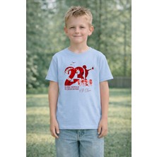 Vodexa Çocuk T-Shirt 23 Nisan Egemenlik ve Çocuk Bayramı Tişört Unisex %100 Pamuk Baskılı Rahat Kalıp