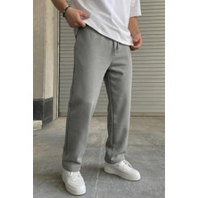EYDAMOON Erkek Baggy Eşofman Altı 3 Iplik Oversize Arka Cepli Düz Paça