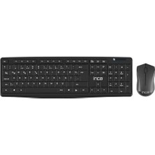 Kazan Hobi Klavye, Inca IWS-538T Wireless Slim Dizayn Soft Touch Q & Mouse Set, Yumuşak Yüzeyli Ergonomik Dizayn, Slim Tuş Tasarımı, Çalışma Mesafesi 10M, 104 Tuş, USB Alıcı