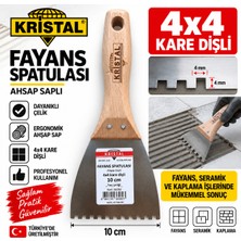 Kristal Fayans Spatulası Kare Dişli 4x4 Ispatula