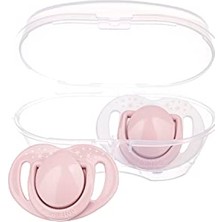 Kazan Hobi Sterilizasyon & Saklama Kutulu Ortodontik Emzik (Pembe Desenli, 2'li, 6 Ay+)