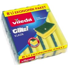 Kazan Hobi Yeşil, 141127 Oluklu Bulaşık Süngeri, 8 Parça