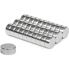 Kazan Hobi Ø12X5 mm Neodyum Mıknatıs, Çap 12 Mm, Kalınlık 5 Mm, Yuvarlak (10 Adet)