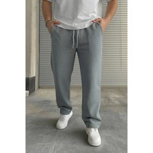 EYDAMOON Erkek Baggy Eşofman Altı 3 Iplik Oversize Arka Cepli Düz Paça