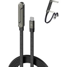 Kazan Hobi Kablo, 240W Hasır 1.5metre Type-C Type-C Şarj Kablosu Tip C Telefon Stand Tutucu Katlanabilir Telefon Tutucu Örgülü Macbook Tablet Hızlı Şarj 240 W