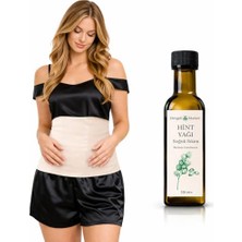 Kazan Hobi Alt Batın (Pelvik) Bölgesi Hint Yağı Sargı Bezi, Tekrar Kullanılabilir, %100 Sızdırmaz, 100 ml Hint Yağı, Heksansız, %100 Saf ve Doğal
