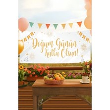 Kazan Hobi Gold Temalı Isimli Doğum Günü Pankartı, Yetişkin Doğum Günü Afişi, Iyi Ki Doğdun Banner 50X150 cm