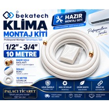Klima Montaj Kiti alüminyum Seti Bakır Uçlu Universal 1/2-3/4  10 Metre