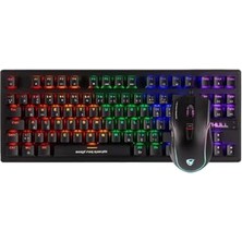 Kazan Hobi Thl-Gc-Vtx1 Gaming Set, Kablolu Mekanik Mavi Switch Rgb Klavye ve 10.000 Dpı Rgb Mouse