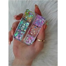 Kazan Hobi Glitter Jel Far Simli Far Paleti Göz Farı Parlak Glitter, 857995899