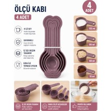Kazan Hobi 4'lü Ölçü Kabı Seti – Iç Içe Geçen Pratik Mutfak Ölçü Kaşığı Seti | 15-125 ml Ölçü Seçenekleri, Dayanıklı Yapı, Gıdaya Uygun Malzeme, Kolay Saklama Tasarımı, Pratik Dökme Ucu