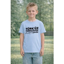 Vodexa 23 Nisan Çocuk Tişört Unısex (Kız-Erkek) %100 Pamuk Baskılı Rahat Kalıp Günlük Bayram T-Shirt