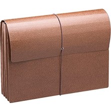 Kazan Hobi Kapaklı ve Kordonlu Klasik Genişleyen Dosya Cüzdanı, 3-1/2" Genişletme, Yasal Boyut, Redrope, Kutu Başına 10 (71356)