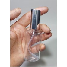 Kazan Hobi Cam Yeniden Doldurulabilir Sprey Kolonya Parfüm Şişesi 50 Ml; Boş Şişe 10 Adet Gümüş Renk, BCŞ503G3