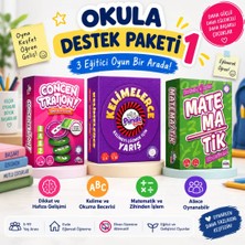 Okula Destek Paketi Kutu Oyunu Seti 7+ Yaş Fibroidanne | Türkçe - Matematik ve Dikkat Gelişimi Seti
