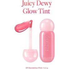 Kazan Hobi Parlak Bitişli, Hafif Renkli, Nemlendirici Etkili Tint Juicy Dewy Glow Tint (09 Dandelion Pink)