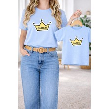 Vodexa Tişört Anne Kız Çocuk Kombin Oversize – Anne & Çocuk Twin Baskılı T-Shirt