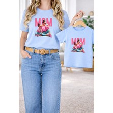 Vodexa Tişört Anne Kız Çocuk Kombin Oversize – Anne & Çocuk Twin Baskılı T-Shirt