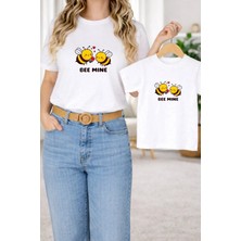 Vodexa Tişört Anne Kız Çocuk Kombin Oversize – Anne & Çocuk Twin Baskılı T-Shirt