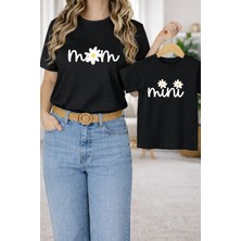 Vodexa Tişört Anne Kız Çocuk Kombin Oversize – Anne & Çocuk Twin Baskılı T-Shirt