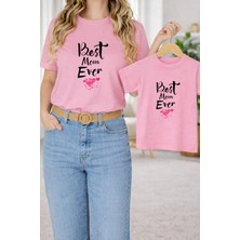Vodexa Tişört Anne Kız Çocuk Kombin Oversize – Anne & Çocuk Twin Baskılı T-Shirt