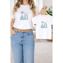 Vodexa Anne Kız Çocuk Kombin Oversize Tişört – Anne & Çocuk Twin T-Shirt My Baby Baskılı